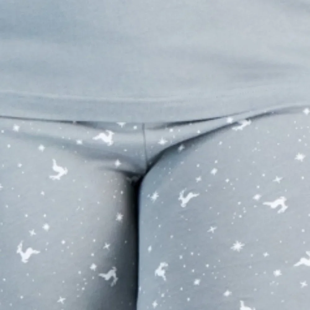 Charter Club Cotton Pajama Set Grey Reindeer